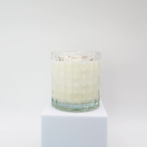 PGC-7002 Weave pattern glass scented candle