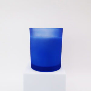 PGC-7005BLUE frosted glass scented candle